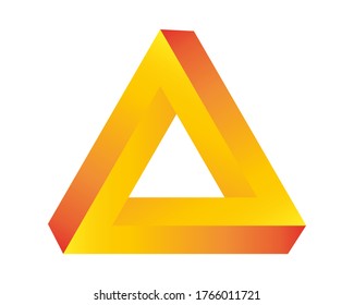 Abstract colour 3D spiral shape. Vector dimensional object. Geometrical polygonal dimensional object.