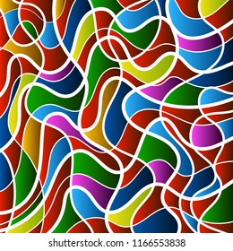 Abstract colour background with curved lines