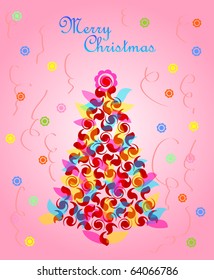 Abstract colour christmas tree. eps10 vector