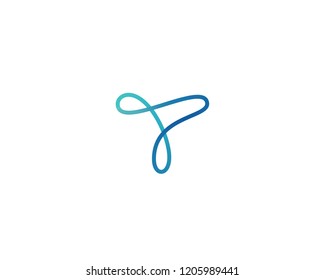Abstract colour line stream vector logo. Motion flow universal modern logotype.
