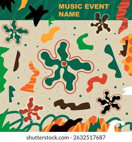 Abstract Colour object. Floral. festival. music