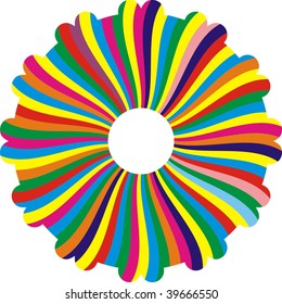 Abstract coloured circular design