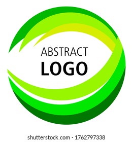 Logo de diseño de color abstracto con elementos verdes en calidad vectorial.