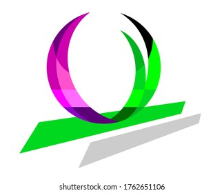 Diseño de logotipo coloreado abstracto con elementos de calidad vectorial.
