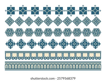 Abstract coloured mosaic art on white background