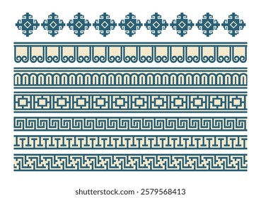 Abstract coloured mosaic art on white background