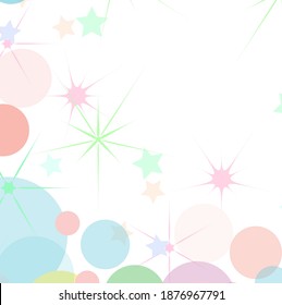 Abstract colourfrl Falling Down Bright Circles Frame. Carnival Modern Garland. Holiday Celebration Confetti Falling. Christmas, New Year, Birthday Sparkle Decoration. Cute card  for your design