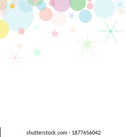 Abstract colourfrl Falling Down Bright Circles Frame. Carnival Modern Garland. Holiday Celebration Confetti Falling. Christmas, New Year, Birthday Sparkle Decoration. Cute card  for your design