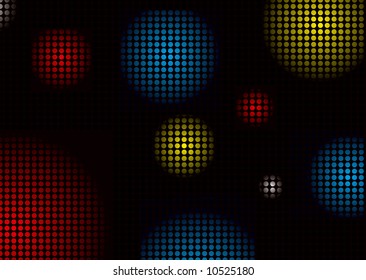 Resumen de fondo colorido con patrón de forma de bola disco