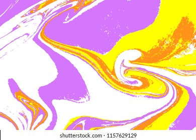 Abstract colourful background. Ink marbling texture in color. Hand drawn marble illustrations, ebru aqua paper and silk prints. Traditional Turkish ebru technique. Painting on water.