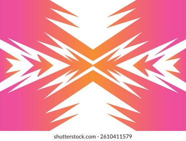 Abstract Colourful background with spikes and zigzag line pattern work