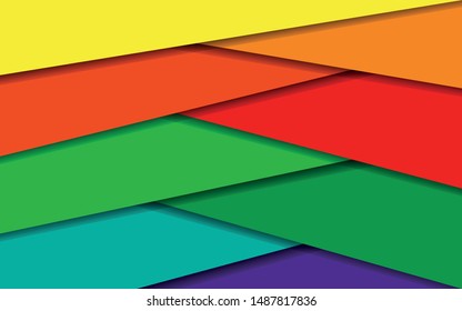 Abstract colourful background. Stripes with shadows, vector illustration.Design for different backgrounds. 
