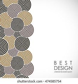 It is an abstract colourful bacrground with spiral elements