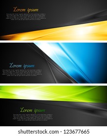 Pancartas de colores abstractos. Pos de diseño de vectores 10