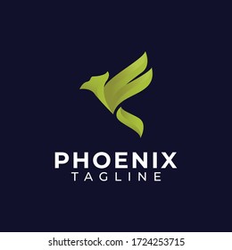 Abstract colourful bird logo design template vector