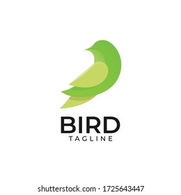 Abstract colourful bird logo design template vector