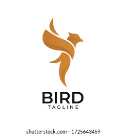 Abstract colourful bird logo design template vector