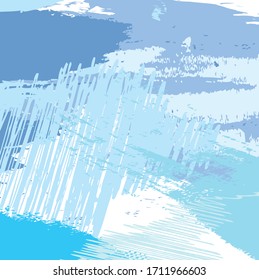 Abstract colourful blue sky paint brush and strokes, scribble pattern background. creative nice hand drawn and splash colours for your design