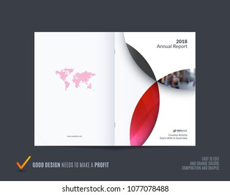 Abstract colourful brochure in material design style, modern catalog, centerfold cover, flyer in A4
