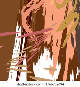 Abstract colourful brown hand drawn and paint brush, strokes pattern background. create nice brown scribble and painting for your design