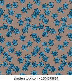 Abstract Colourful Brush Strokes Seamless Floral Print/Pattern in Vector - Suitable for prints, patterns, backgrounds for various mediums and websites