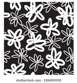 Abstract Colourful Brush Strokes Seamless Floral Print/Pattern in Vector - Suitable for prints, patterns, backgrounds for various mediums and websites