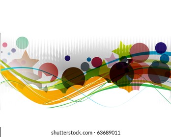 abstract colourful circle wave line background.