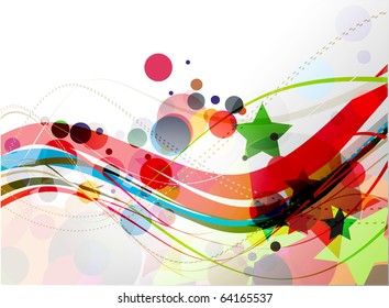 abstract colourful circle wave line background.