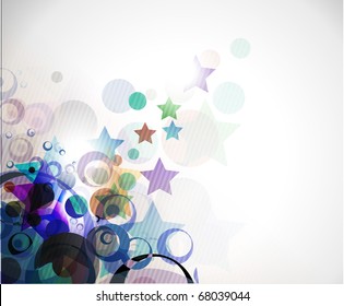 abstract colourful circle wave star background. vector illustration.