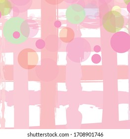 Abstract colourful circles and grids pattern background. Creative nice geometric and lively plaids pattern  for your design