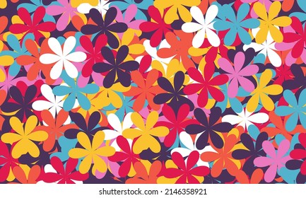 Abstract colourful flower texture and pattern background