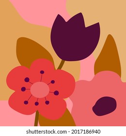 Abstract colourful flowers pattern background.Abstract vector pattern. 