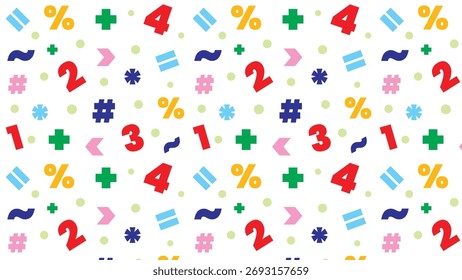 Abstract colourful geometric pattern with circles, triangles, dots, and lines. modern seamless background for education, digital design, math, and creative projects. geometric pattern