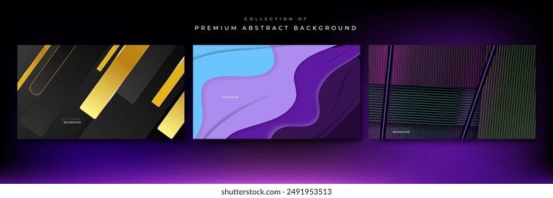 Abstract colourful gradient background template. Modern poster with vibrant graphic color, geometric shapes. Tech gradient background design for brochure, flyer, wallpaper, banner, business card.