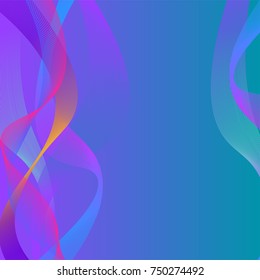 Abstract colourful and gradient vector waves bright background