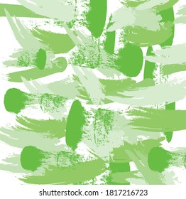Abstract colourful green paint brush and strokes, splash colours pattern background. Creative nice hand drawn and stripes texture for your design