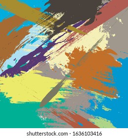 Abstract colourful hand draw and paint brush, strokes pattern background. creative nice grunge and stripes texture for your design