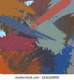Abstract colourful hand draw and paint brush, strokes pattern background. creative nice grunge and stripes texture for your design