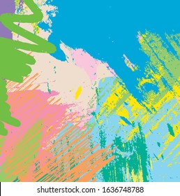 Abstract colourful hand draw and paint brush, strokes pattern background. creative nice grunge and stripes texture for your design