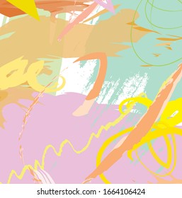 Abstract colourful hand drawn and paint brush, strokes pattern background. creative nice stripes and grunge, scribble for your design