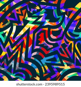 Abstract colourful mosaic. Seamless pattern