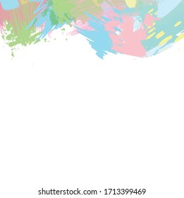 Abstract colourful nice hand drawn and strokes, stripes pattern background. Creative lovely colours with paint brush for your design