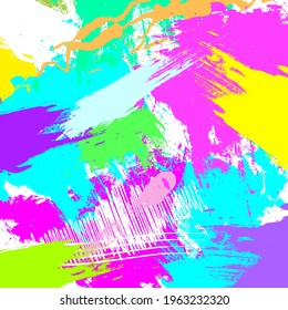 Abstract colourful paint brush and nice strokes, splash colours pattern background. Creative nice hand drawn and stripes texture for your design