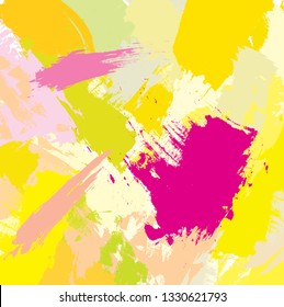 Abstract Colourful Paint Brush And Strokes Pattern Background