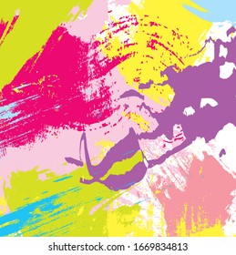 Abstract colourful paint brush and strokes, scribble pattern background. creative nice hand drawn and splash colours for your design