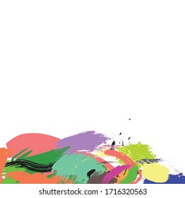 Abstract colourful paint brush and strokes, scribble lines pattern background. creative nice hand drawn and splash colours for your . Nice tone colours fantasy stain and grunge
