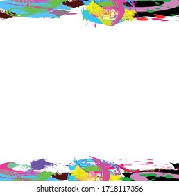 Abstract colourful paint brush and strokes, scribble lines pattern background. creative nice hand drawn and splash colours for your . Nice tone colours fantasy splash and grunge