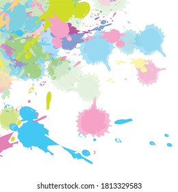 Abstract colourful paint brush and strokes, splash colours pattern background. Creative nice hand drawn , flick colors and stripes texture for your design