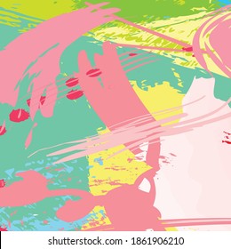 Abstract colourful paint brush and strokes, scribble lines pattern background. creative nice hand drawn and splash colours for your design. Nice tone colours fantasy stripes and grunge