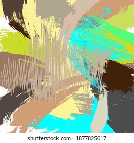 Abstract colourful paint brush and strokes, splash colours pattern background. Creative nice hand drawn and stripes texture for your design